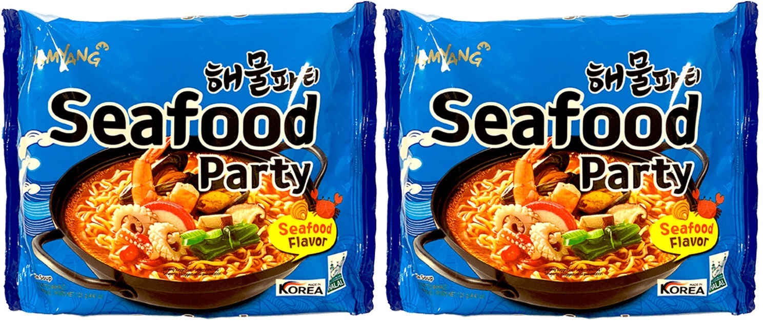 Лапша Samyang Ramen Seafood Party, Самоянг со вкусом морепродуктов 125гр. х2шт.