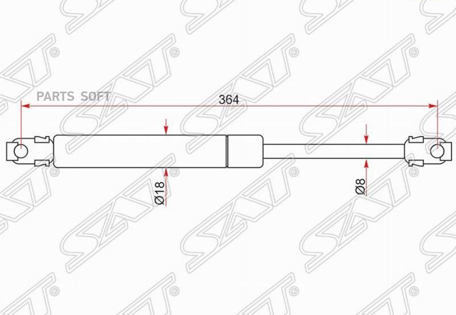 

SAT ST-51241934270 Амортизатор крышки багажника BMW 5-SERIES E34 88-97 без спойлера 1шт