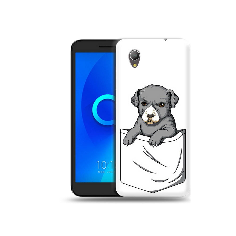 

Чехол MyPads Tocco для Alcatel 1 собачка в кармане (PT227134.658.611), Прозрачный, Tocco