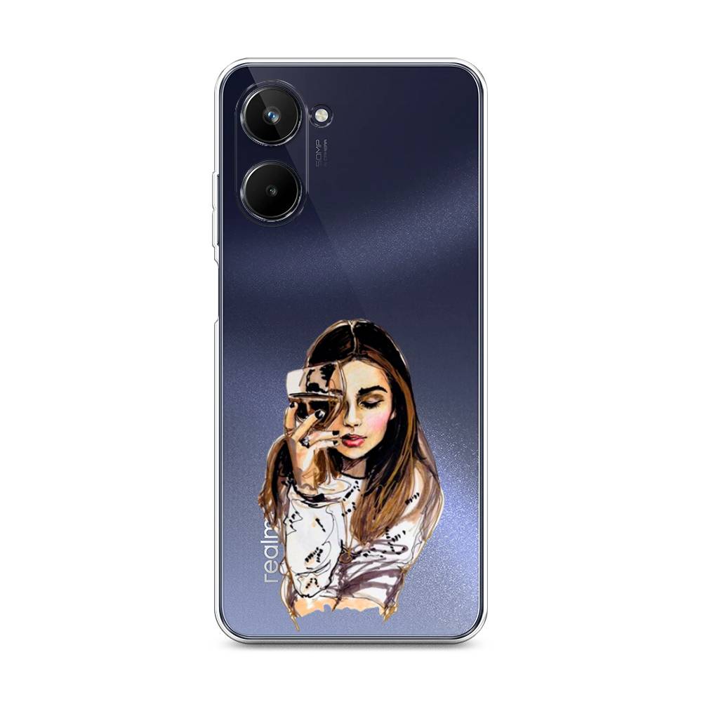 

Чехол Awog на Realme 10 4G "Девушка с бокалом", Бежевый;коричневый;белый, 2512150-7