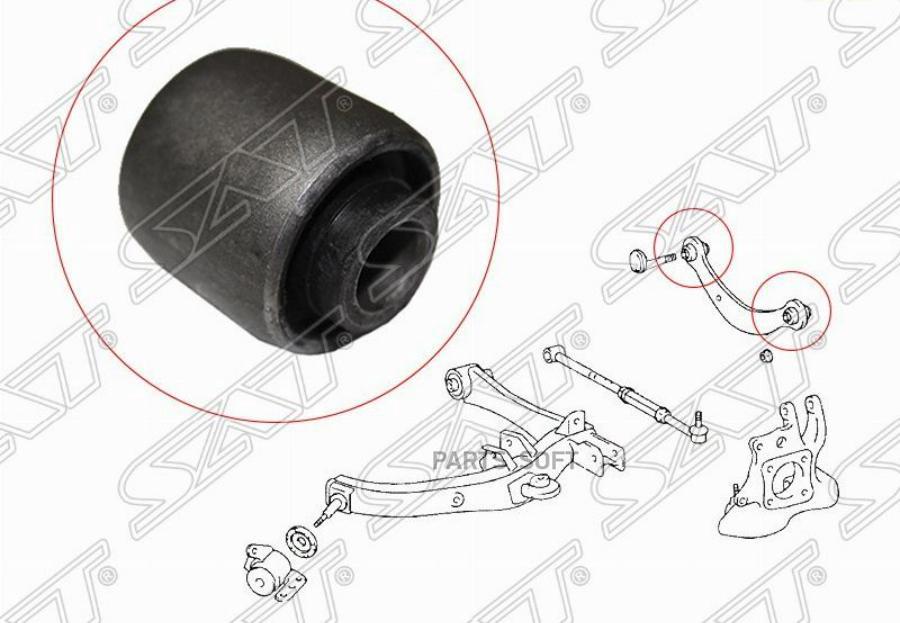 SAT ST-48770-21011B Сайлентблок задней верхней поперечной тяги TOYOTA COROLLA/RUNX/SPACIO/