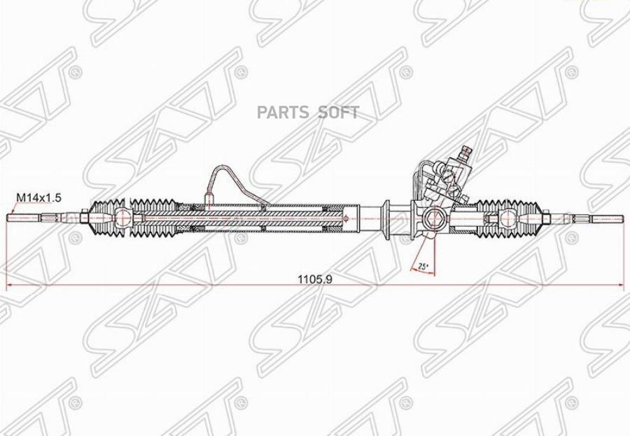 

SAT ST-48580-65D51 Рейка рулевая SUZUKI GRAND VITARA 98-05 LHD 1шт