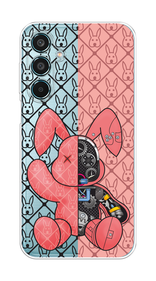 

Чехол на Samsung Galaxy M35 "Киборг-заяц розовый", Розовый;прозрачный;черный, 2110050-1