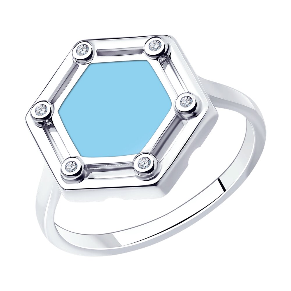 

Кольцо из серебра с фианитом р. 17,5 Diamant 94-110-01591-1, 94-110-01591-1
