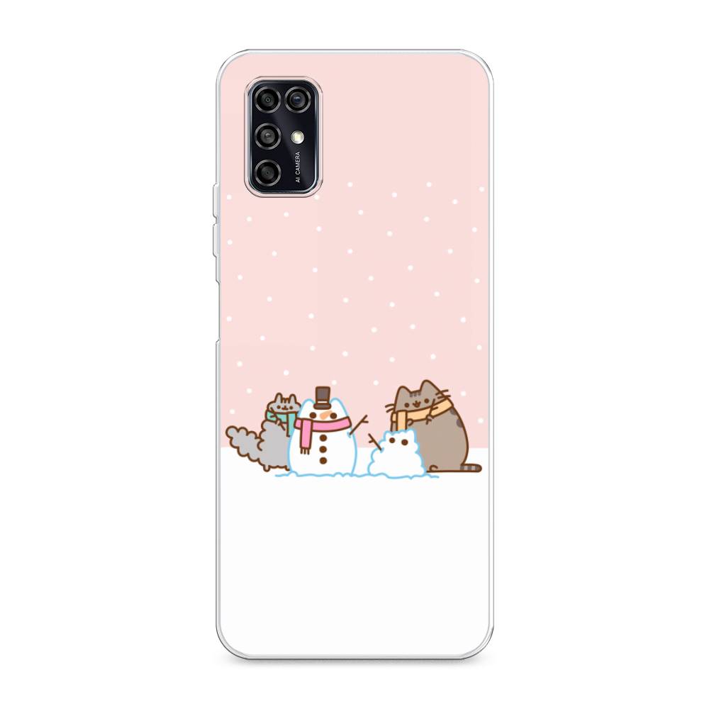 

Чехол для ZTE Blade V2020 Smart "Котики в снегу", Розовый;белый;серый, 133850-5
