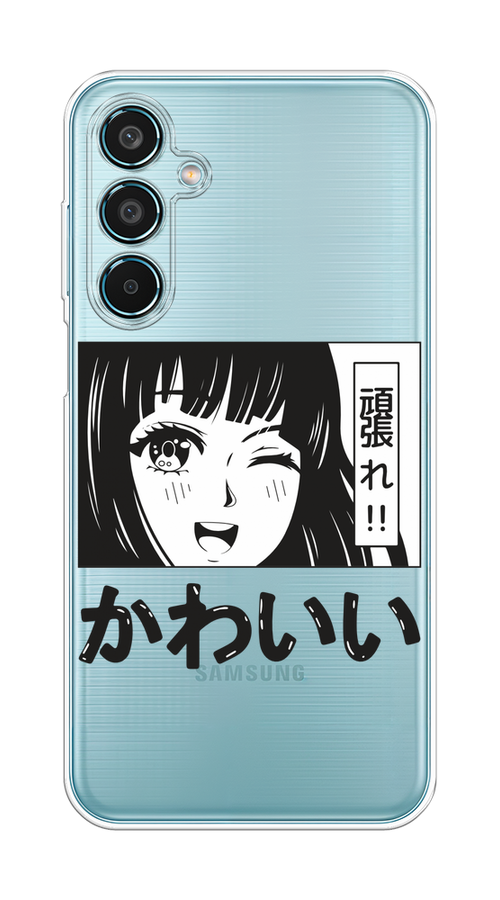 

Чехол на Samsung Galaxy M35 "Cute anime girl", Черный;серый;прозрачный;белый, 2110050-1