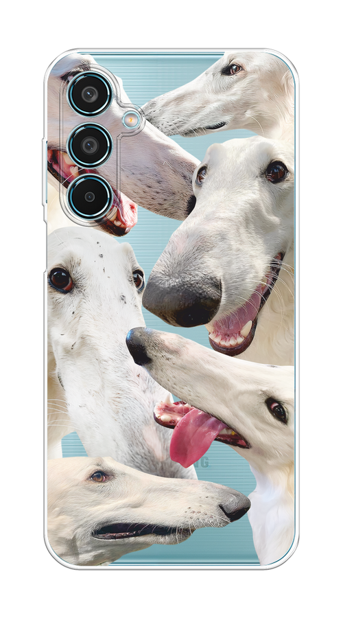 

Чехол на Samsung Galaxy M35 "Собака с длинным носом", Белый;бежевый;розовый, 2110050-1