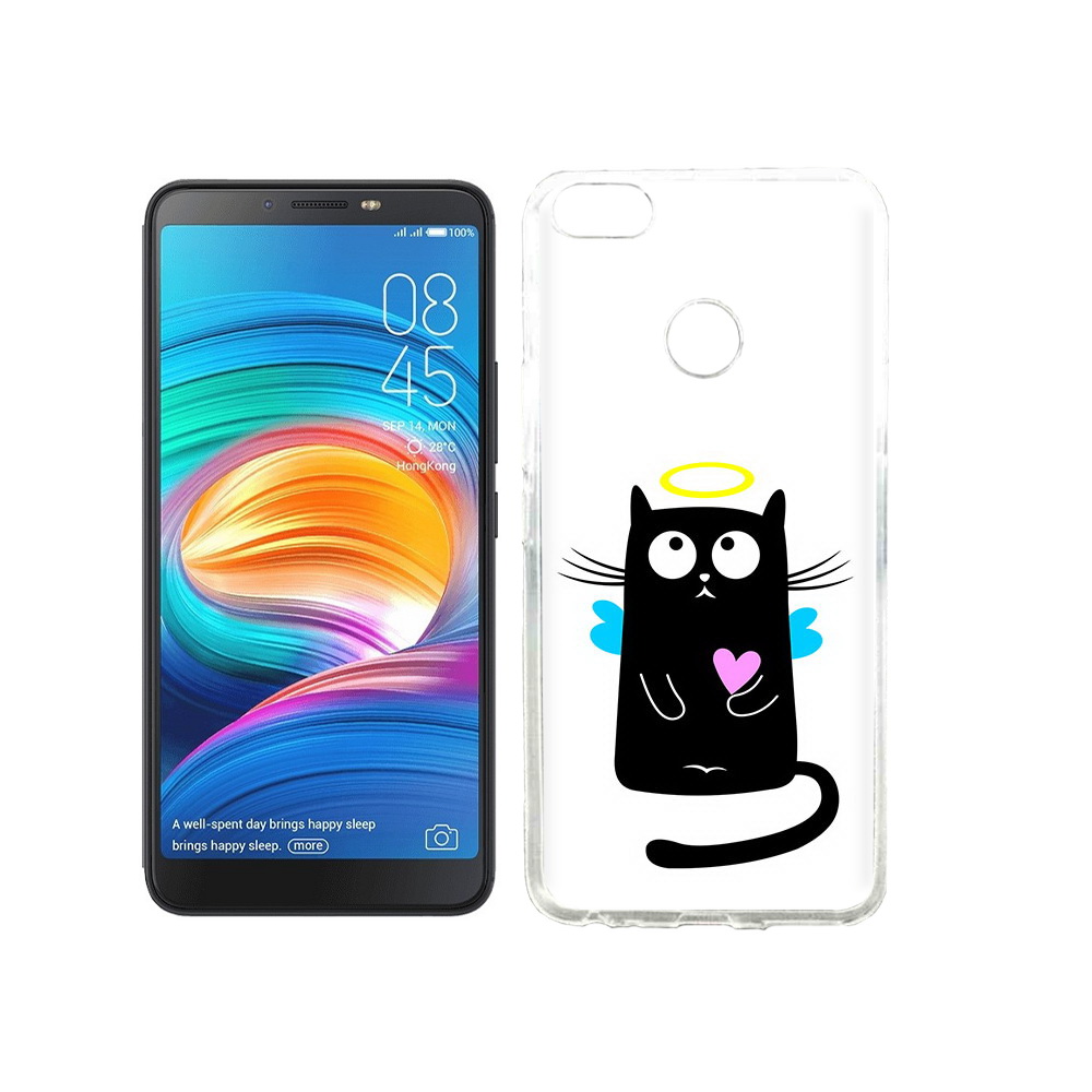 

Чехол MyPads Tocco для Tecno Camon X Кот ангелок, Прозрачный, Tocco