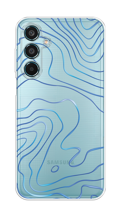 

Чехол на Samsung Galaxy M35 "Blue lines", Прозрачный;синий, 2110050-1
