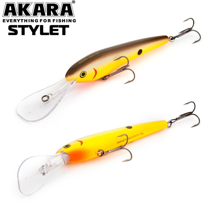 

Воблер Akara Stylet 90F 16 гр 4/7 oz 3,5 in A19, Разноцветный, Stylet