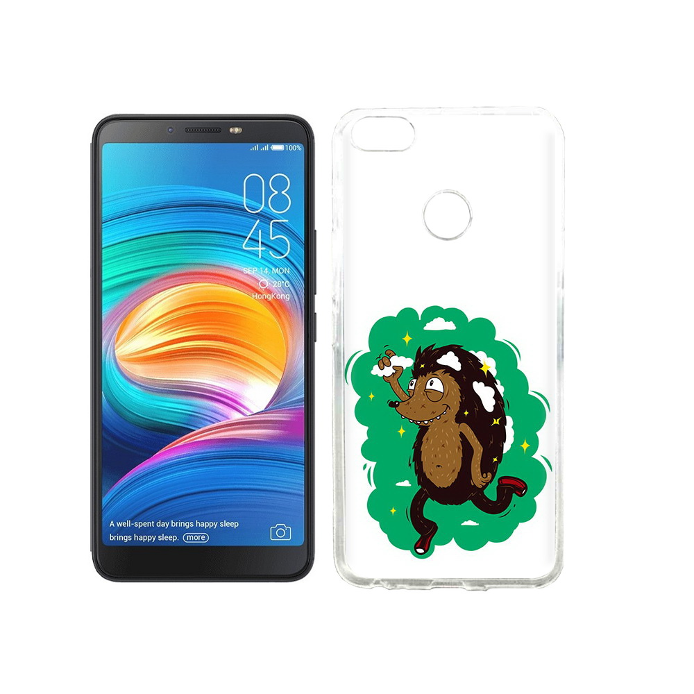 

Чехол MyPads Tocco для Tecno Camon X Ежик в облаках, Прозрачный, Tocco