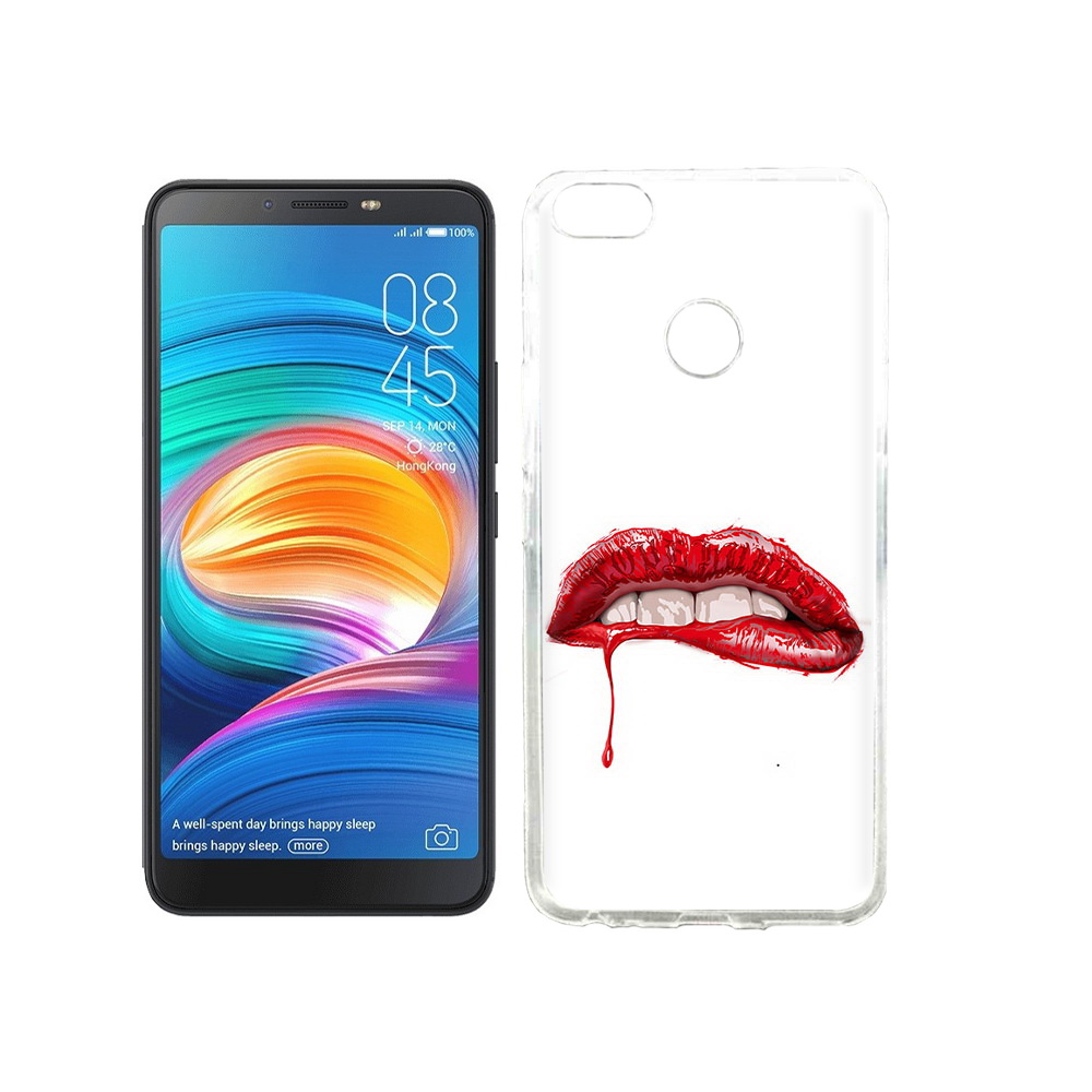 

Чехол MyPads Tocco для Tecno Camon X яркие красные губы, Прозрачный, Tocco