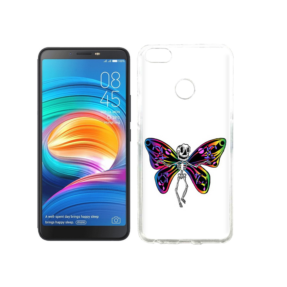 

Чехол MyPads Tocco для Tecno Camon X эффект бабочки, Прозрачный, Tocco