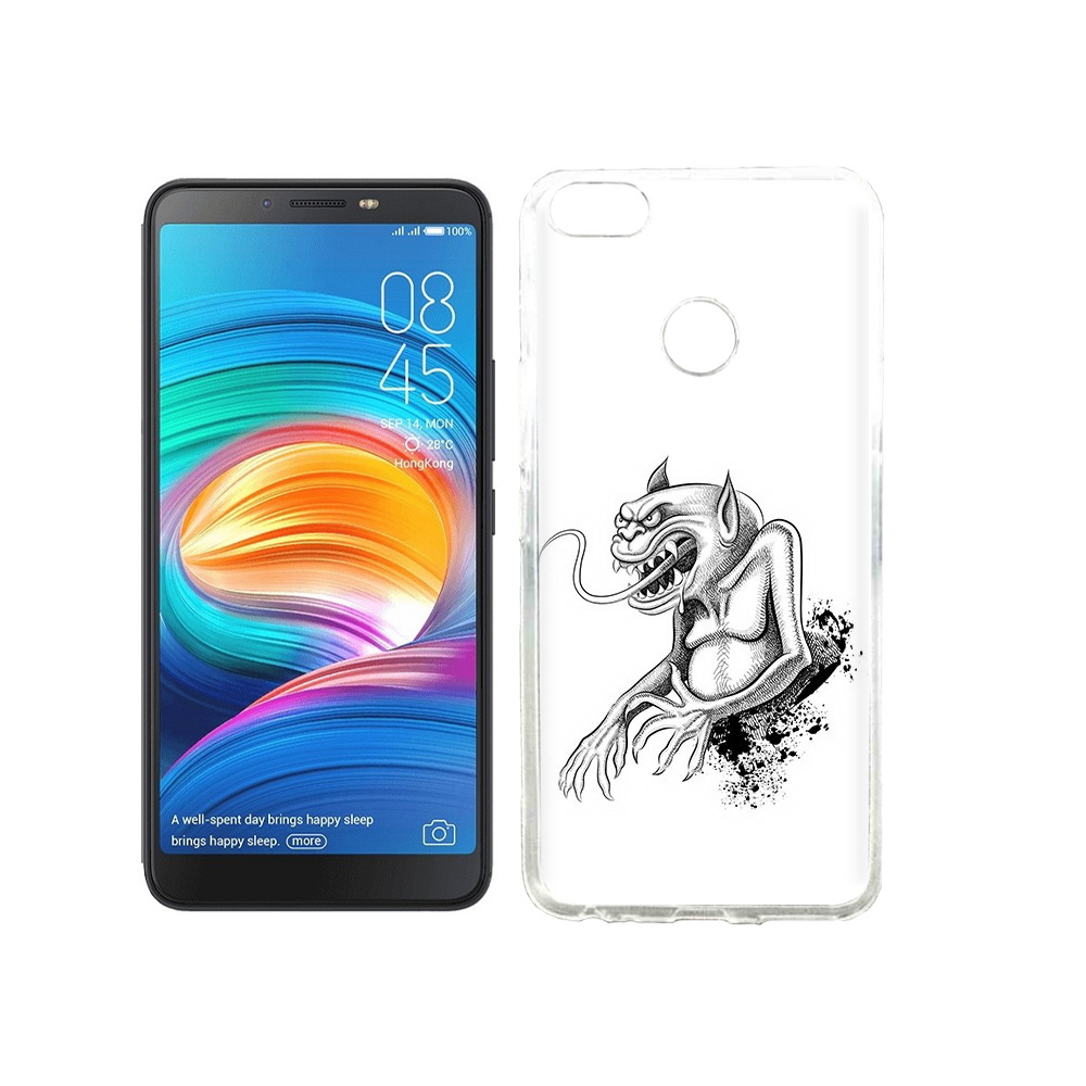 

Чехол MyPads Tocco для Tecno Camon X чорт, Прозрачный, Tocco