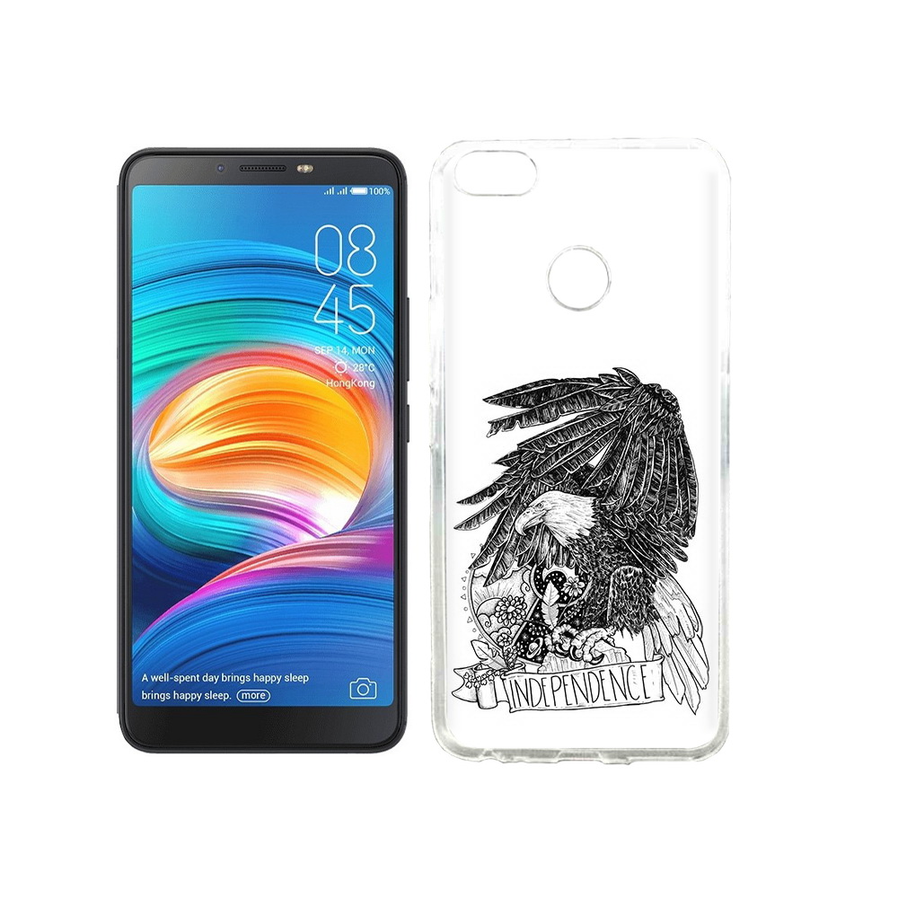 

Чехол MyPads Tocco для Tecno Camon X черно белый сокол, Прозрачный, Tocco