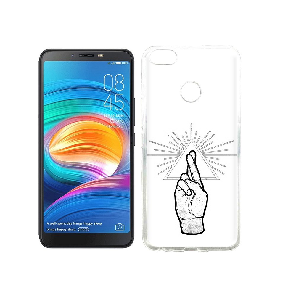 

Чехол MyPads Tocco для Tecno Camon X черно белая рука, Прозрачный, Tocco