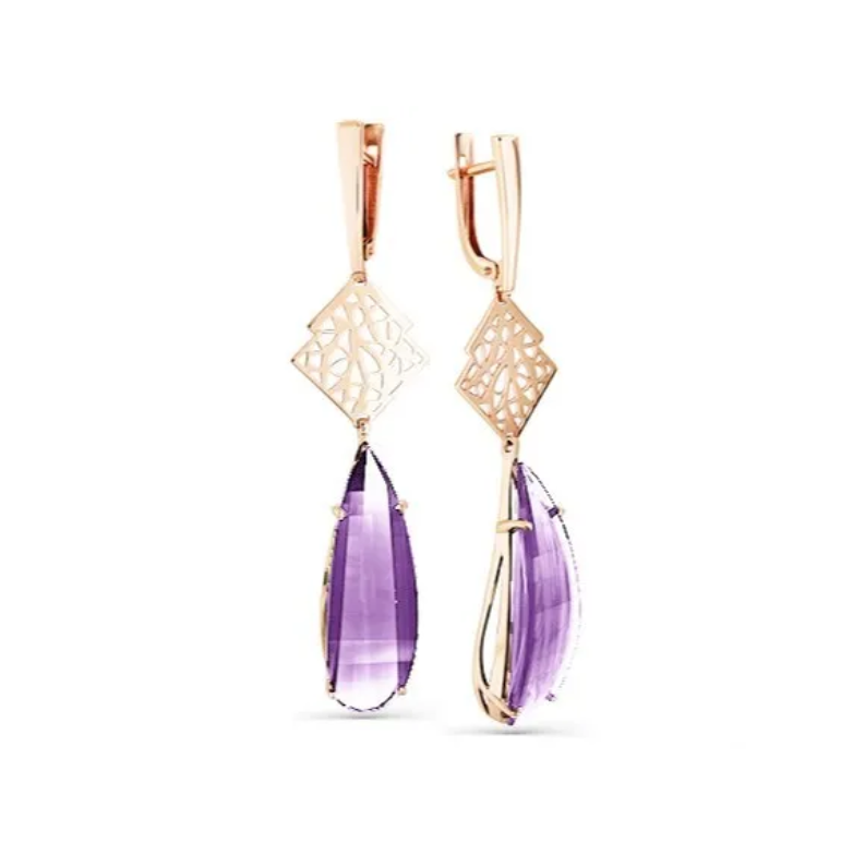 

Серьги подвески из красного золота с аметистом Magic Stones 02-2-877-0200-010, 02-2-877-0200-010