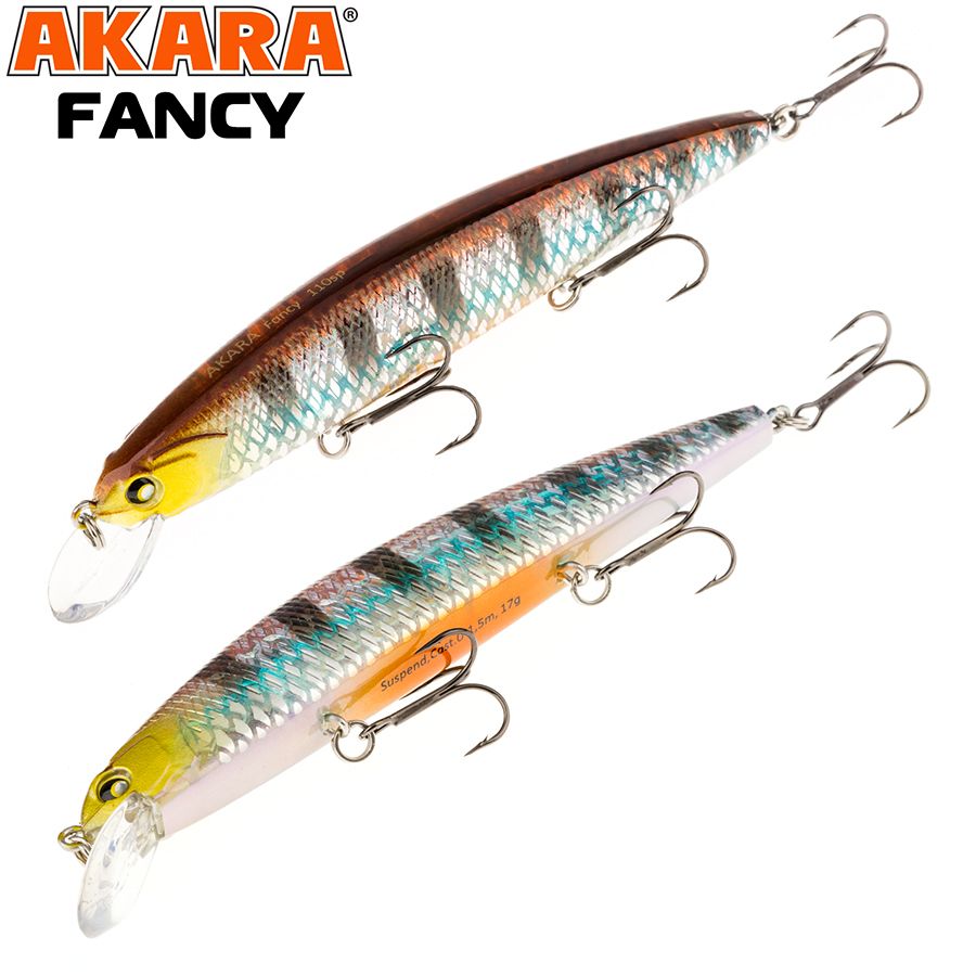 

Воблер Akara Fancy 110SP 17 гр 3/5 oz 4,3 in A209, Разноцветный, Fancy