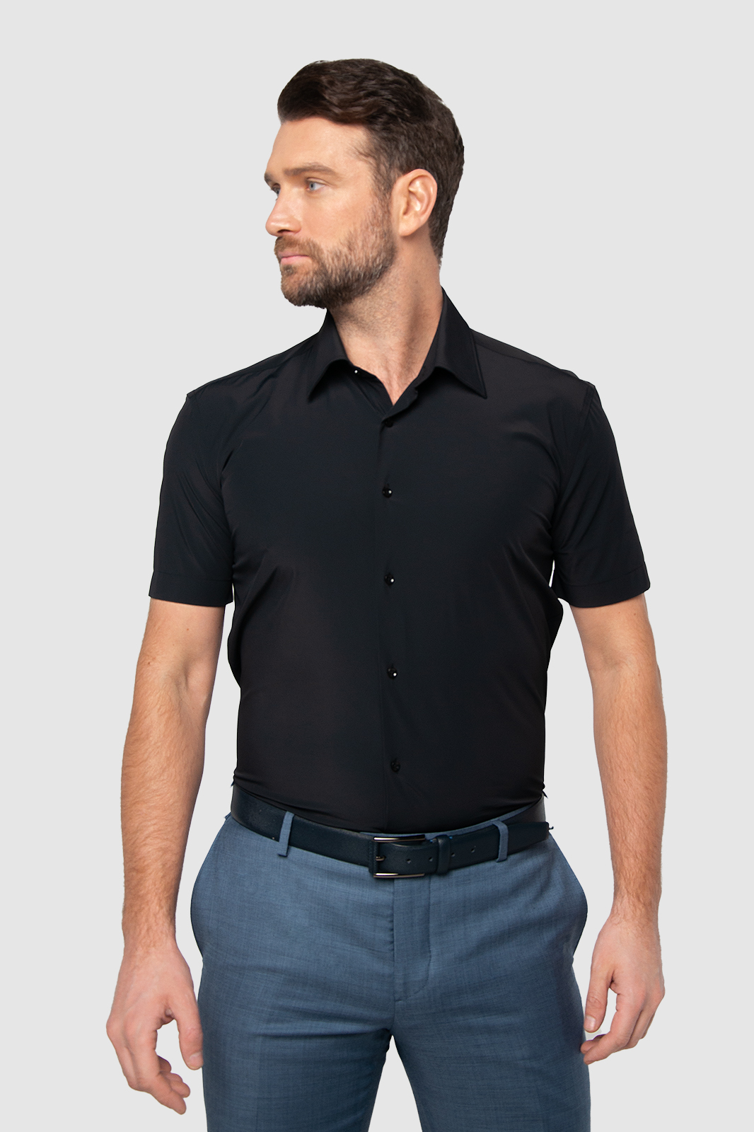 Рубашка мужская Kanzler 3S-422SL-1167-07 черная 41