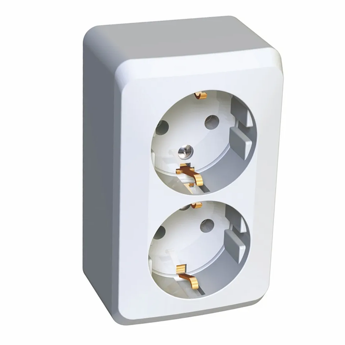 

Розетка 2-я наружная Schneider Electric 10шт PA16-008B.10, Белый