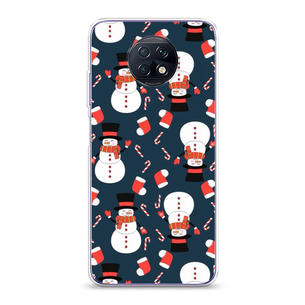 

Чехол на Xiaomi Redmi Note 9T "Синие снеговики", Синий;белый;красный, 39650-5