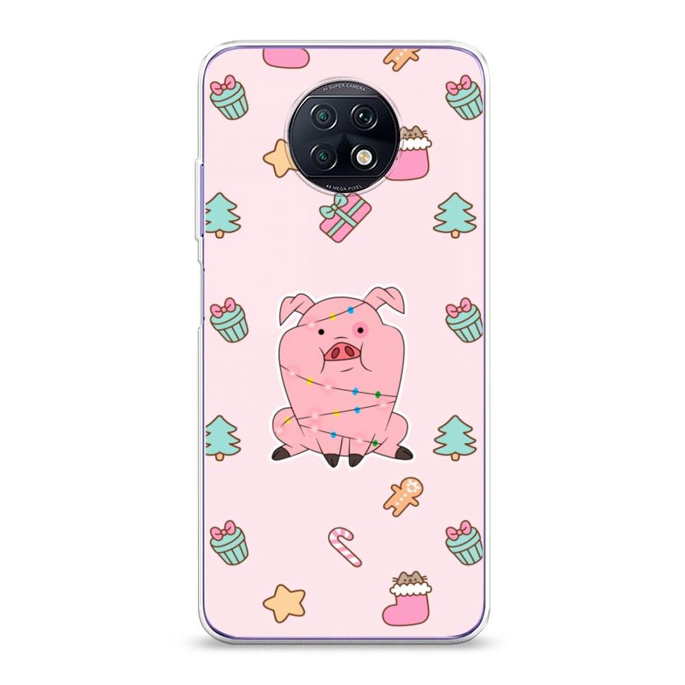 

Чехол на Xiaomi Redmi Note 9T "Розовая свинка", Розовый;зеленый, 39650-5