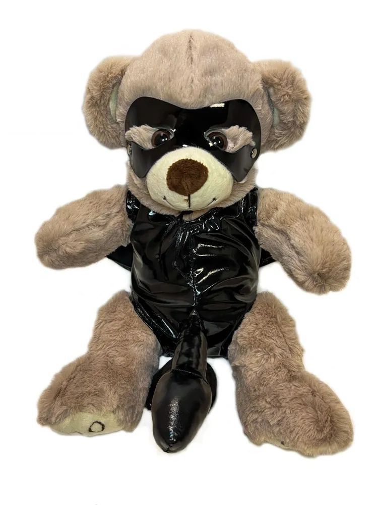 Плюшевый мишка BDSM Арсенал в БДСМ-костюмчике бежевый