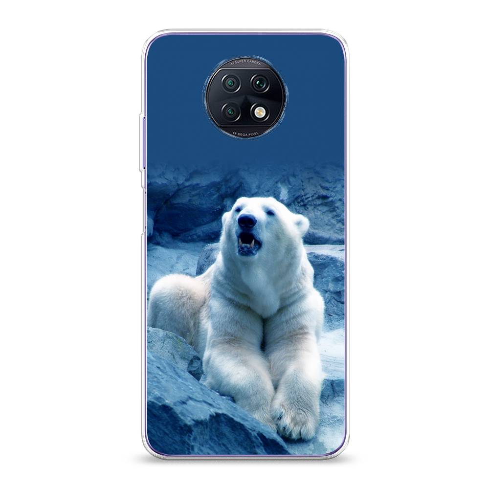 

Чехол на Xiaomi Redmi Note 9T "Белый медведь", Голубой;белый, 39650-1