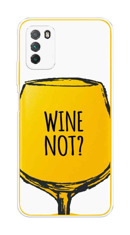 

Чехол на Xiaomi Poco M3 "Wine not White", Белый, 39550-6