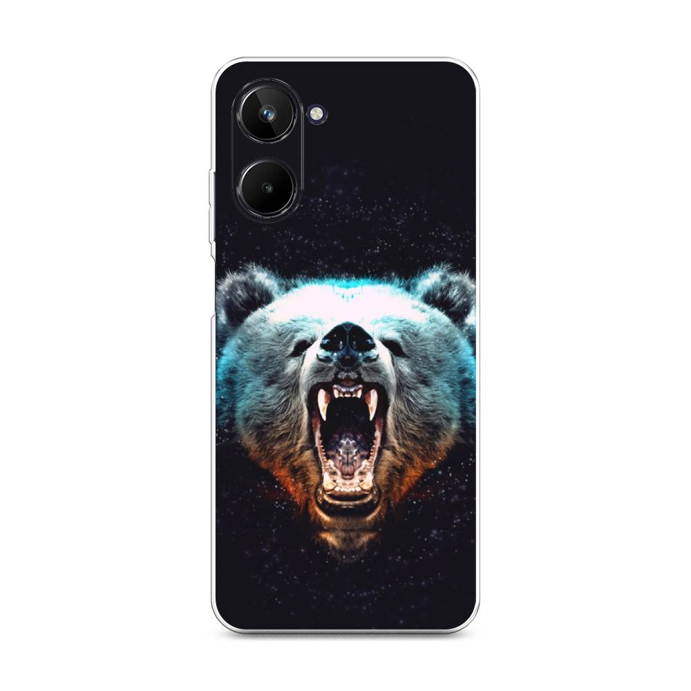 

Чехол Awog на Realme 10 4G "Медведь", Коричневый;голубой;черный, 2512150-2