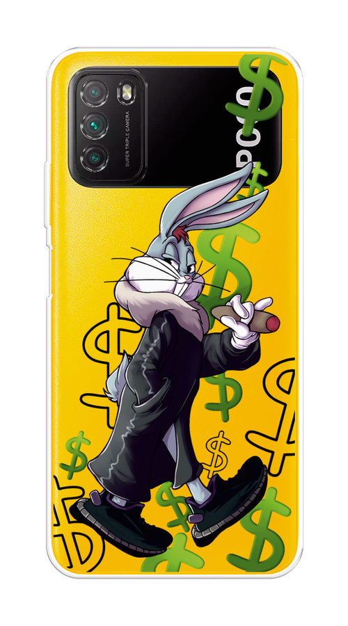 

Чехол на Xiaomi Poco M3 "Rich Bugs Bunny", Зеленый;черный;голубой, 39550-6