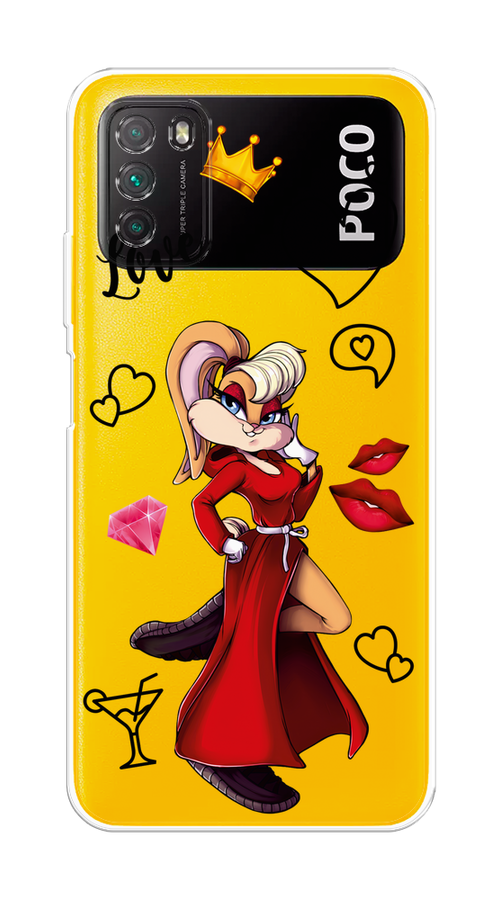 

Чехол на Xiaomi Poco M3 "Rich Lola Bunny", Красный;бежевый;оранжевый, 39550-6