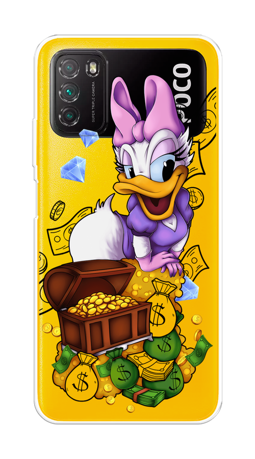 

Чехол на Xiaomi Poco M3 "Rich Daisy Duck", Коричневый;белый;фиолетовый, 39550-6