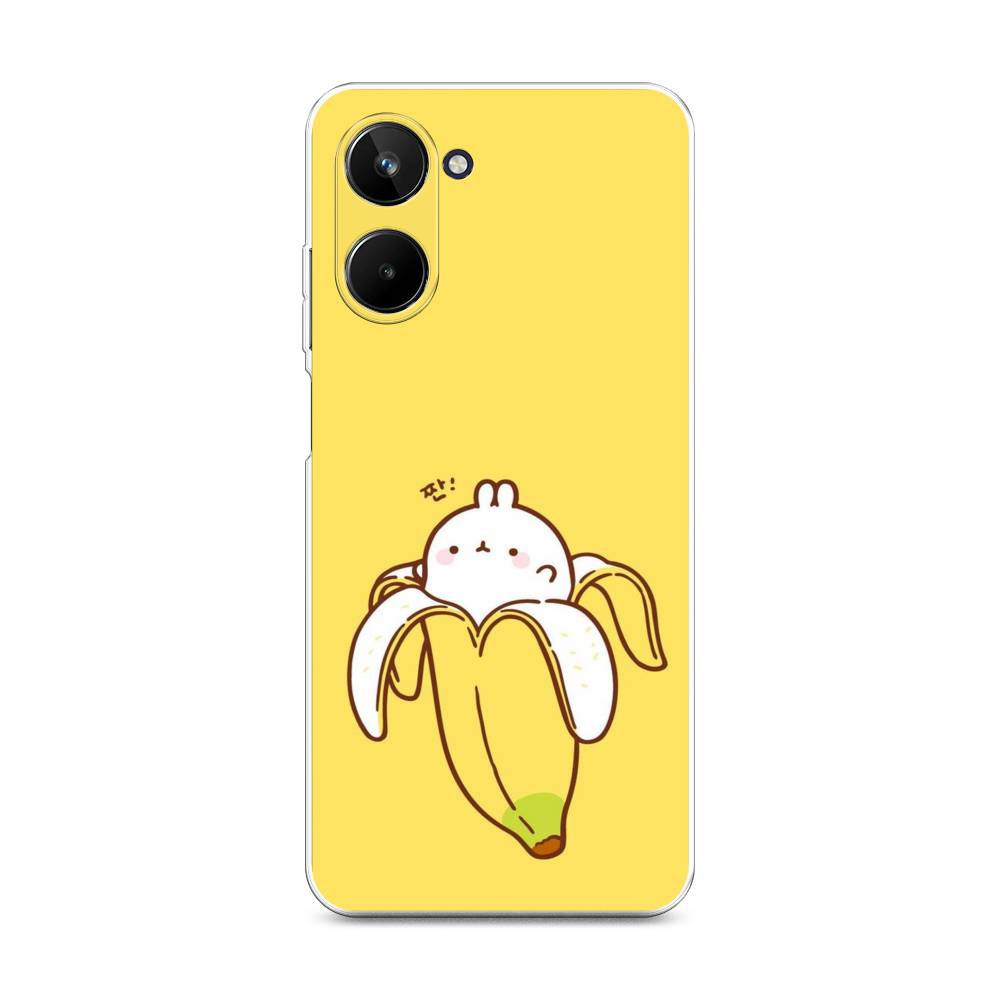 

Чехол Awog на Realme 10 4G "Зайчик-бананчик", Желтый;белый, 2512150-2