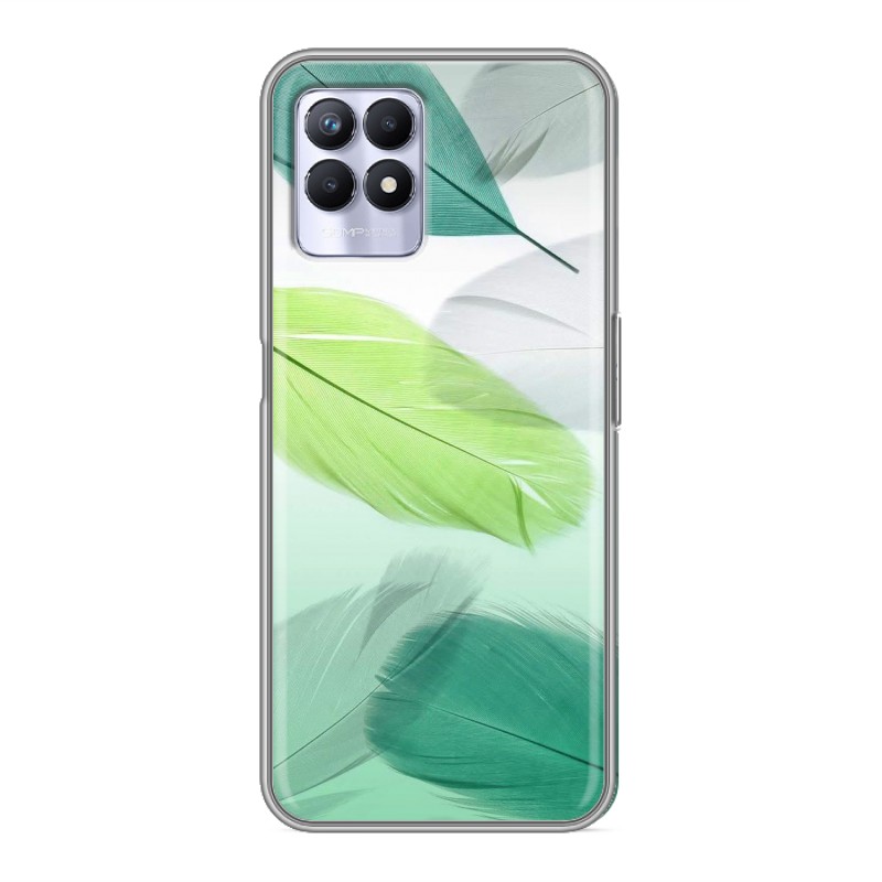 

Дизайнерский силиконовый чехол для Realme 8i / Realme Narzo 50 Перья