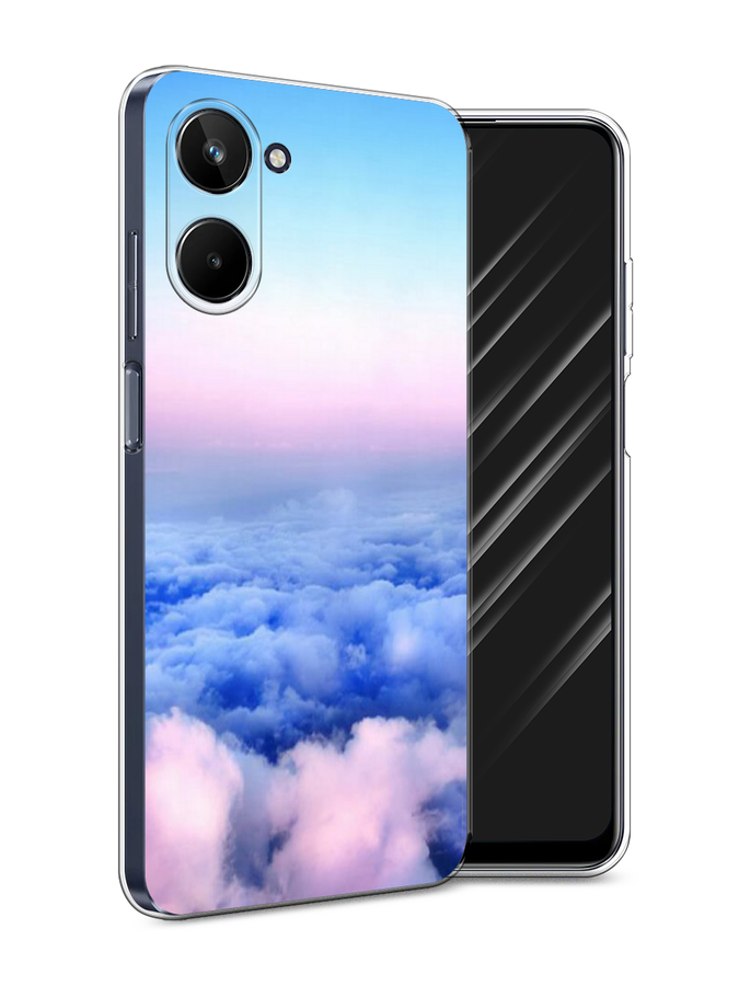 

Чехол Awog на Realme 10 4G "Облака", Голубой;розовый, 2512150-4