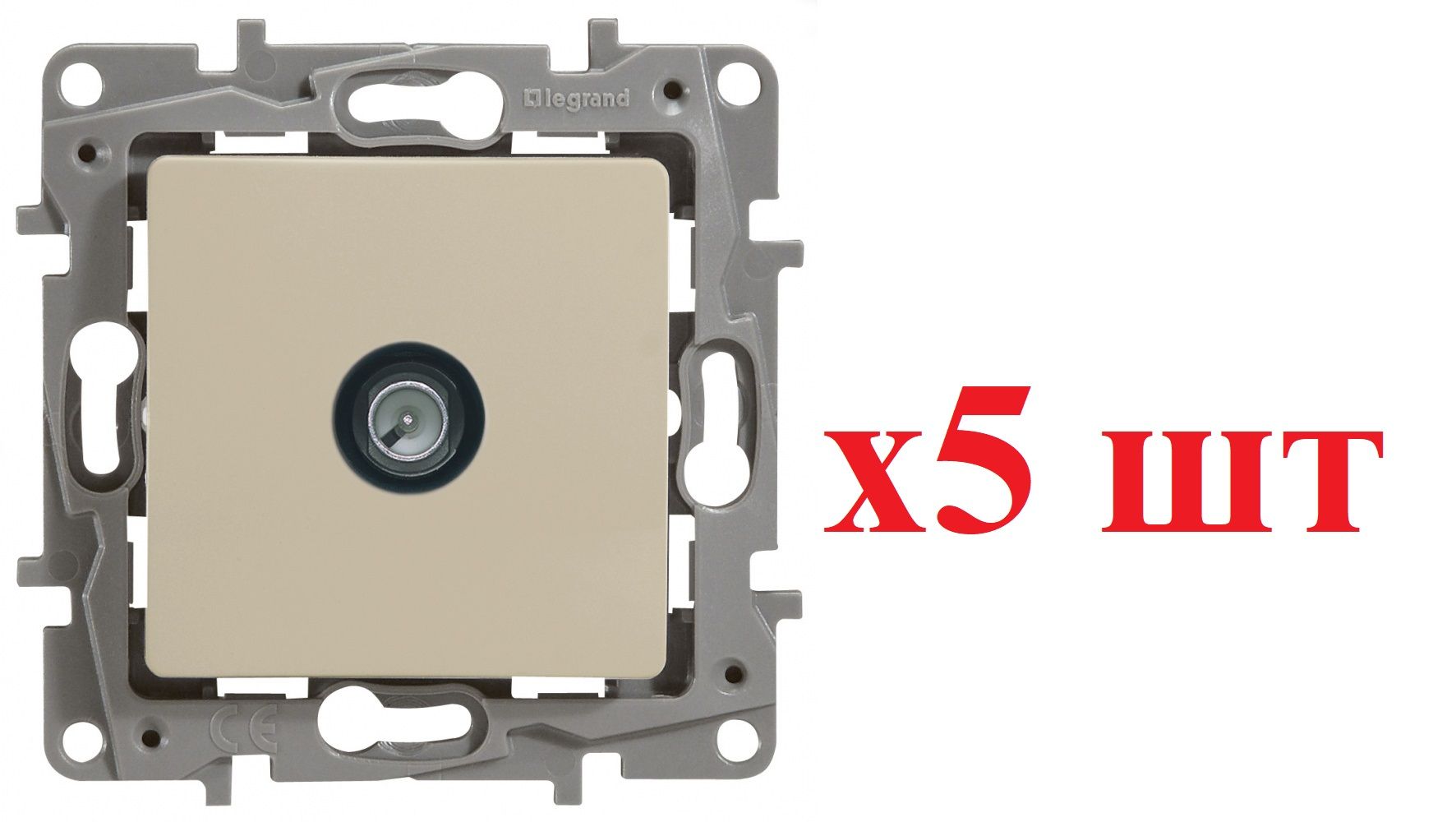 

Legrand Etika Сл.кость Розетка TV Звезда 672351 (5шт), ТВ антенна_5