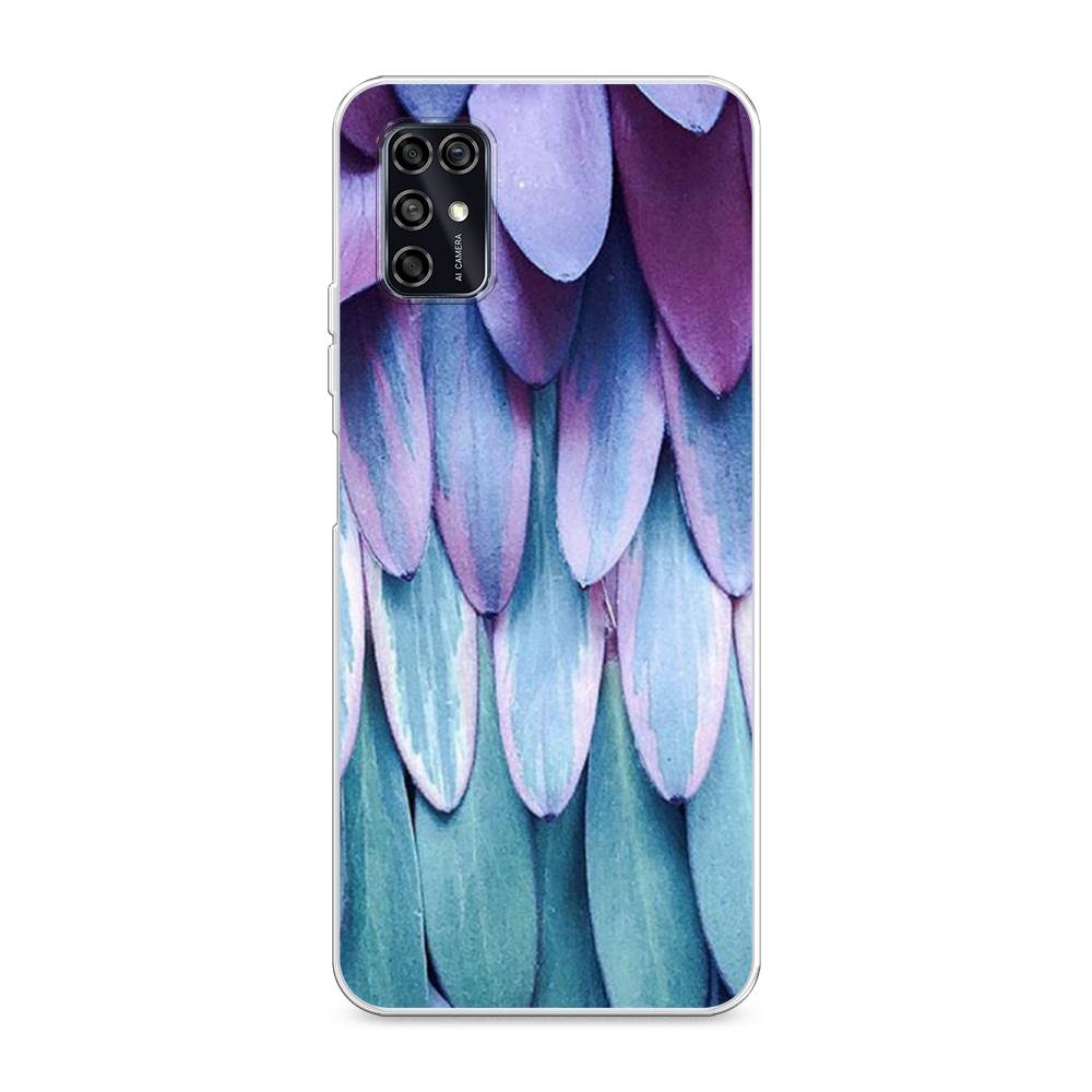 

Чехол для ZTE Blade V2020 Smart "Синее перо", Фиолетовый;голубой, 133850-3