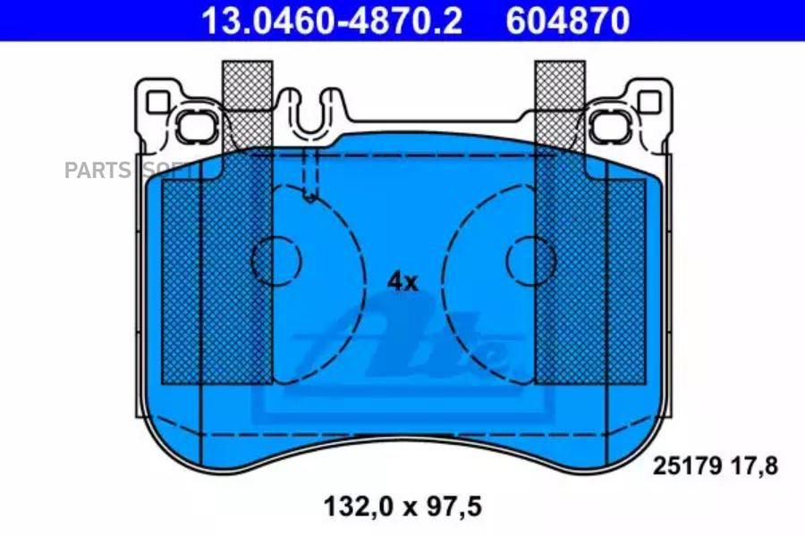 

Колодки Mercedes-Benz Sl 12-> Ate арт. 13.0460-4870.2