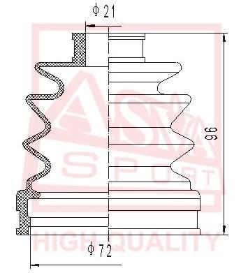 

Пыльник ШРУСа ASVA asbt2154