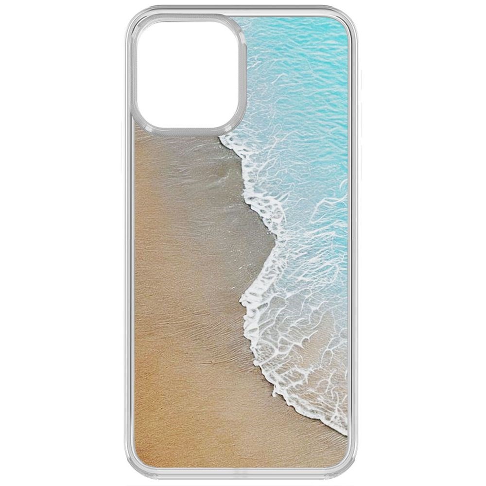 

Чехол-накладка Krutoff Clear Case Прибой для iPhone 13 Pro, Прозрачный