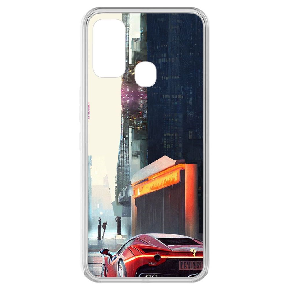 Чехол-накладка Krutoff Clear Case Сити для TECNO Spark 7