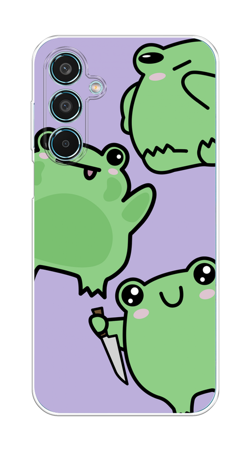 

Чехол на Samsung Galaxy M35 "Опасные лягушата", Фиолетовый;зеленый;черный, 2110050-1