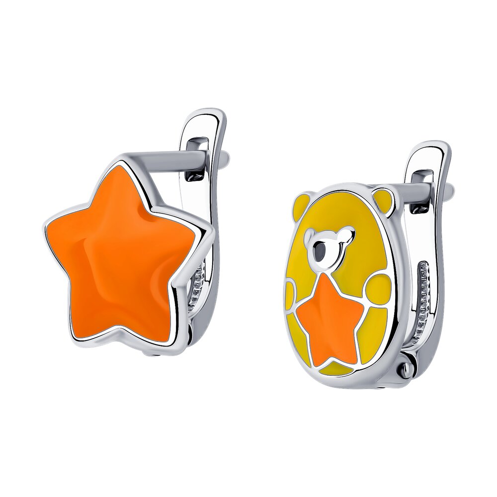 

Серьги из серебра SOKOLOV 94025693, эмаль, 94025693