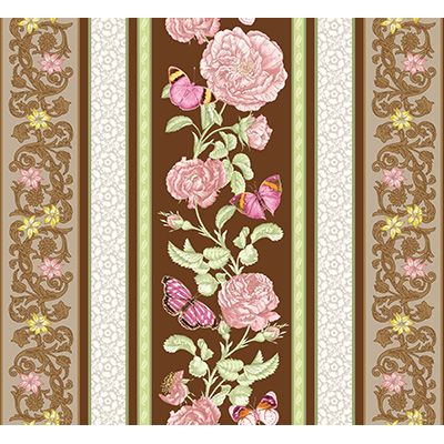 Ткань для пэчворка Stof Peppy, № 881, Цветы и бабочки, 60х110 см, 135+-5 г/м2