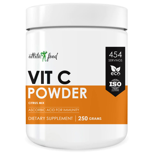 Витамин C Atletic Food 100% Vitamin C Ascorbic Acid Powder цитрус порошок 250 г  - купить