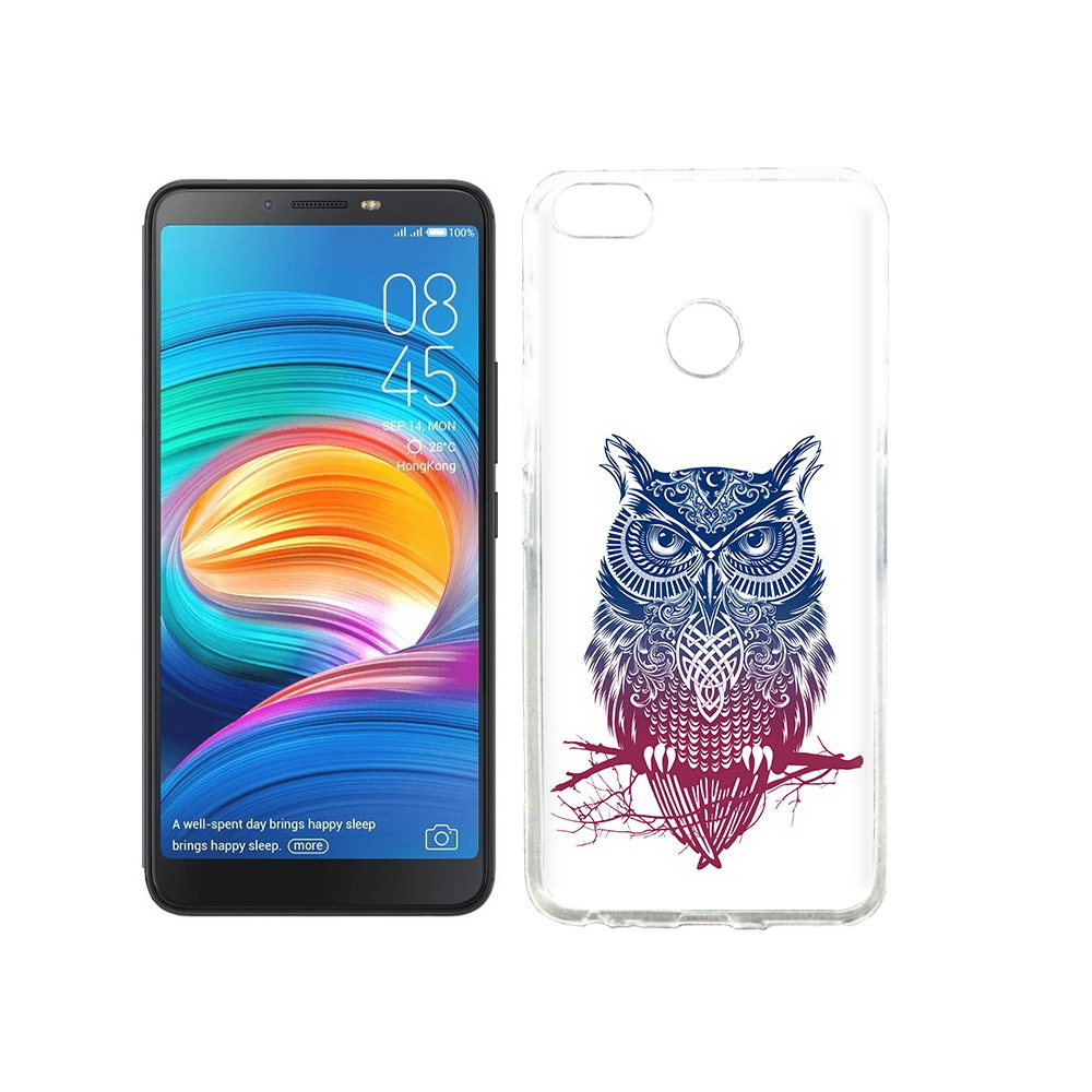 

Чехол MyPads Tocco для Tecno Camon X хиппи сова, Прозрачный, Tocco