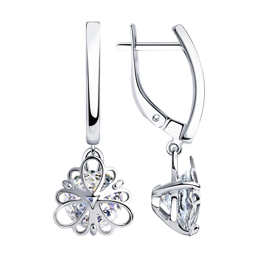 

Серьги из серебра с фианитом SOKOLOV 94023744, 94023744