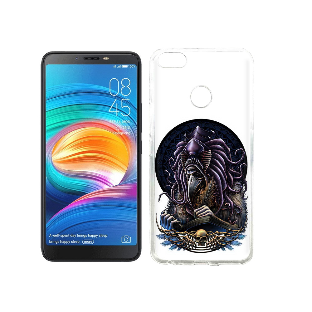 

Чехол MyPads Tocco для Tecno Camon X умный ворон, Прозрачный, Tocco