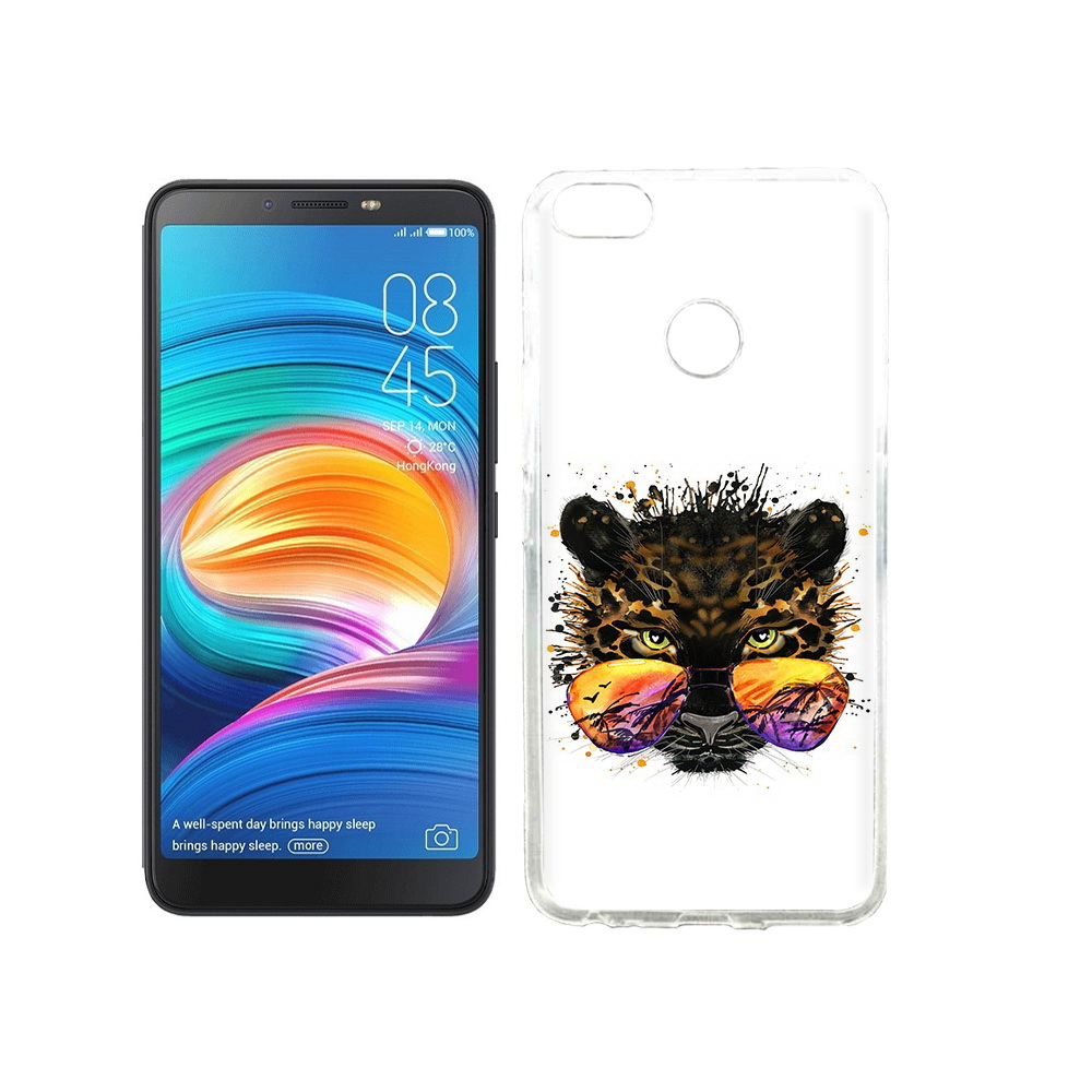 

Чехол MyPads Tocco для Tecno Camon X тропический леопард, Прозрачный, Tocco